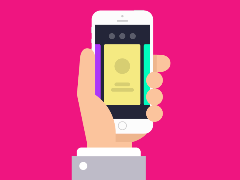 Interação com um site mobile